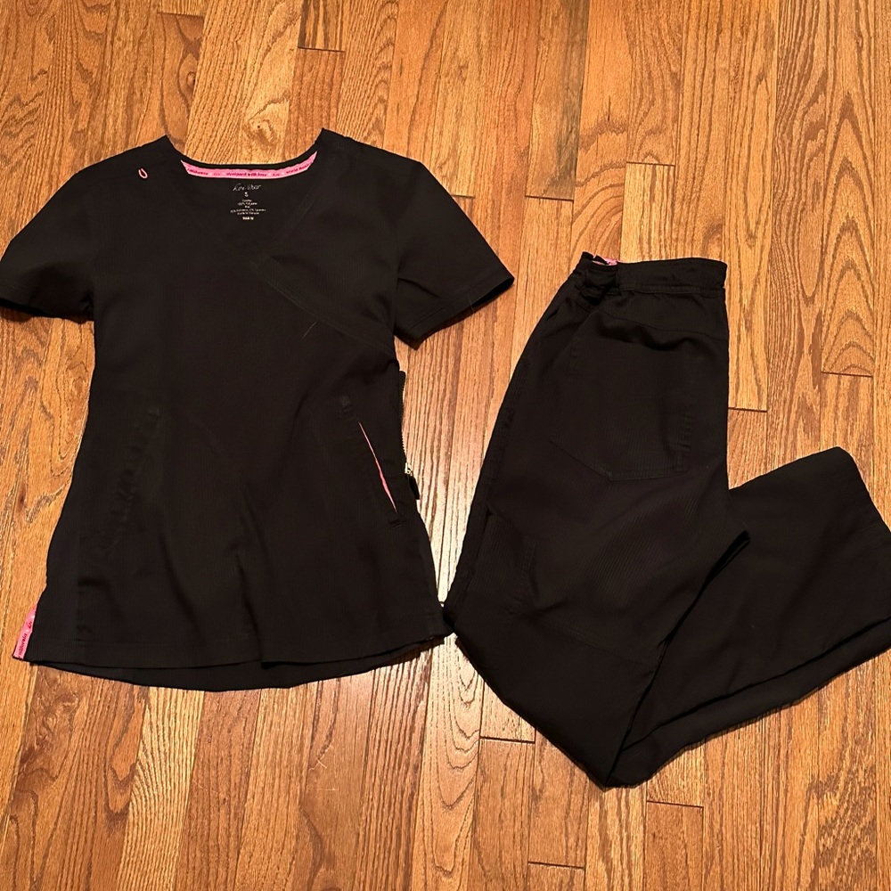 Koi Brand Black Scrub Set S Top/XS Petite Pants